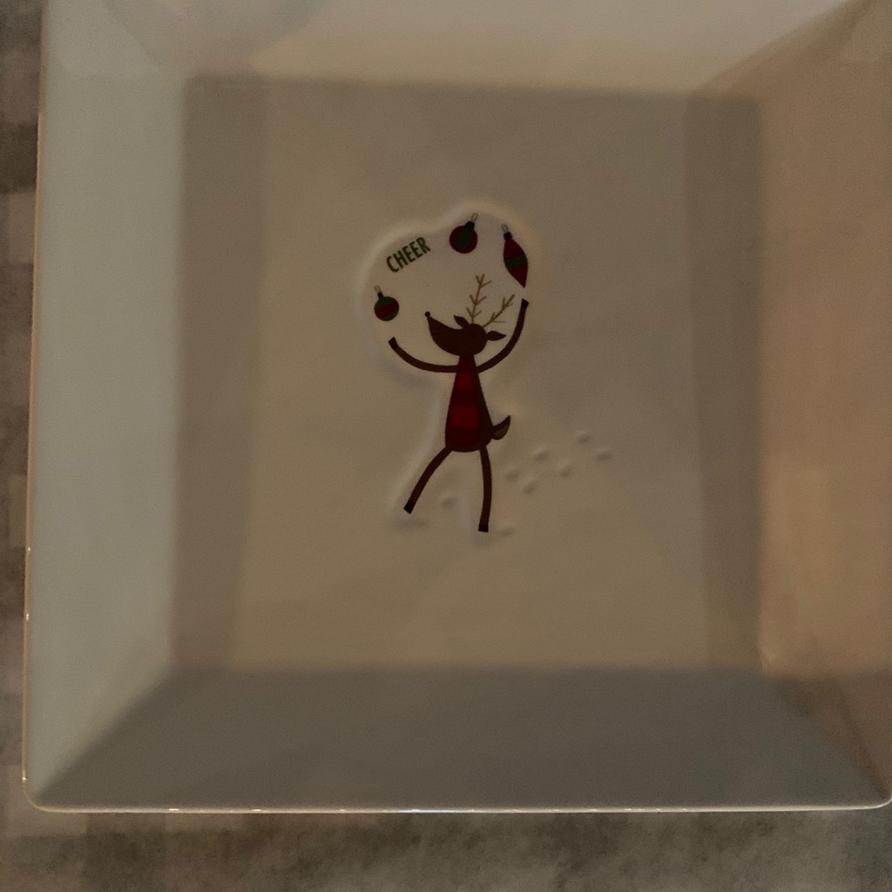 St. Nicholas Reindeer Games Porcelain Platter